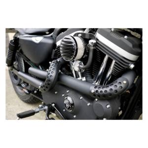 ROUGH CRAFTS - pot d échappement GUERILLA Noir pour Harley Sportster 2004 / 2013