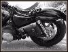 Sacoche trousse latérale en Cuir - Simple Modéle  couleur Noir pour sportster ou autres moto custom 