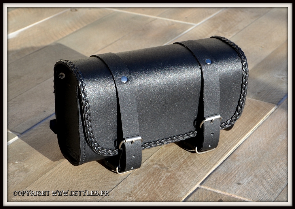 { Small } Sacoche de fourche en Cuir Rectangulaire Simple