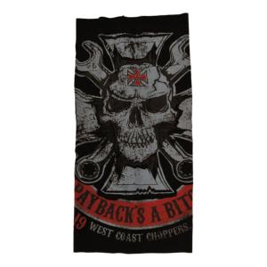 Cache-cou Tube De Protection West Coast Choppers - Motif Skull - Neuf Avec étiquettes - Noir