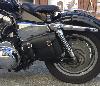 Sacoche trousse latérale en Cuir - Simple Modéle  couleur Noir pour sportster ou autres moto custom 