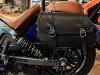 Made In Italie : Sacoche / valise latérale en cuir véritable couleur Noir pour moto Indian Scout et Scout Sixty (droite ou gauche)