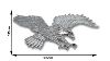 Autocollant Emblème Highway Hawk "Eagle" en chrome 23cm pour emblème à coller