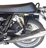 Paire De Sacoches Latérales en Cuir + supports pour ROYAL ENFIELD Continental / Interceptor 650