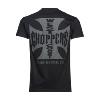 WEST COAST CHOPPERS T-shirt Noir Croix de Malte / impression recto et verso 