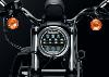Phare à leds couleur Noir 14,6 cm / 5,75 pouces pour Harley , Indian et autre moto custom 