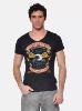 T-shirt Von Dutch Noir Col V Oeil Aile (SOCA/NR)