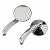 MCS - Paire de rétroviseurs Rond design Chrome en aluminium pour moto custom Harley ou jap'