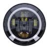 Phare à leds couleur Noir 182 mm (7,16")  pour Harley SOFTAIL Deluxe Fat Boy Slim Sport Glide Homologué CE 