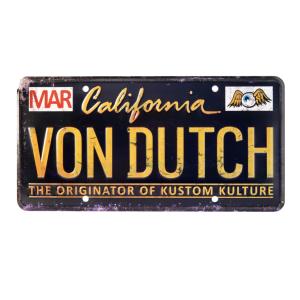 Plaque déco métallique marque Von Dutch California