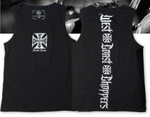 WEST COAST CHOPPERS : Débardeur T-shirt Noir WCC Cross 