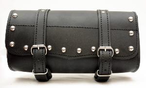 Sacoche Fourche En Cuir Pour Moto Custom - Style Aigle Et Clous - Idéale Trike, Chopper, Bobber