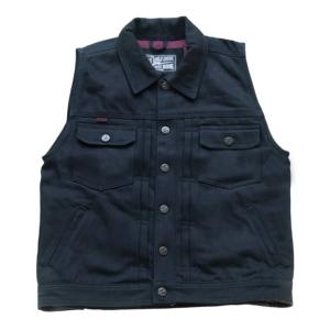 13 1/2   GILET JACKET EN JEAN SANS MANCHES COULEUR NOIR