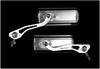 Paire de rétroviseurs Rectangulaire réglable couleur Chrome en alu 