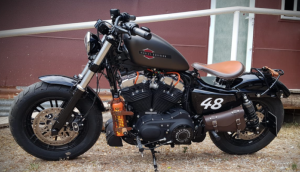 Sacoche Latérale En Cuir Marron Pour Harley - Sportster, Iron, Shadow, Night Rod, Style Cruiser