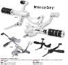 MCS - Commandes avancées + tringlerie couleur Noir ou Chrome pour Harley SPORTSTER (Kit complet)