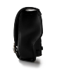 Made In Italie : Sacoche / valise latérale en cuir véritable couleur Noir pour moto Indian Chief & Chieftain (droite ou gauche)