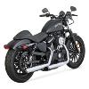 VANCE & HINES : Pots d'échappement TWIN SLASH Chrome ou Noir pour Harley SPORTSTER XL  A partir de 2004 