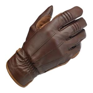 BILTWELL : Paire de gants moto en Cuir véritable couleur Marron