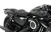 Selle Solo Austin Noire quadrillé  Couleur Blanc pour Harley Sportster ( Iron low XL Forty )