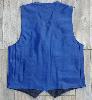 Gilet / Jacket en Cuir couleur BLEU - personnalisable ( idéal biker / country )