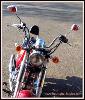PAIRE de rétroviseurs  moto Mains de Squelette Rouge & Chrome