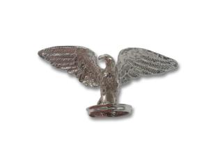 Highway Hawk  Ornement de garde boue Aigle en Envol  6 cm de haut chrome