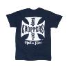 West Coast Choppers :  T-shirt WCC manches courtes couleur Bleu 