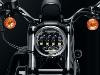 Phare à leds couleur Noir 14,6 cm / 5,75  pour moto Harley SOFTAIL , DYNA, SPORTSER ou INDIAN ( et autres custom ou bobber)