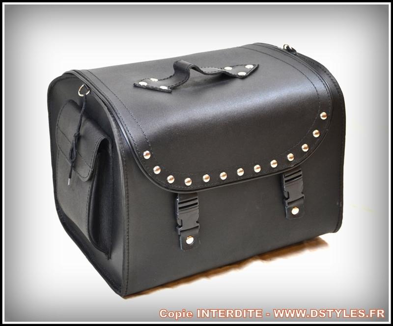 Sac malle en Cuir rigide pour sissi bar Place pour 1 casque