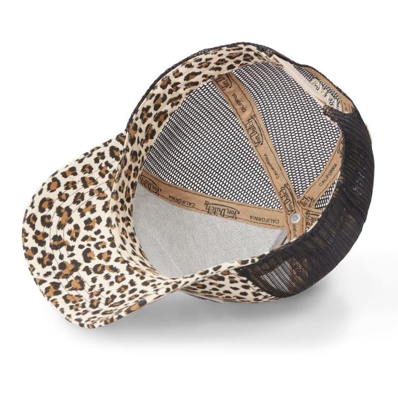 Casquette Gavroche En Simili Cuir Léopard - Taille Unique - Style Rétro Et Unique
