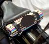 Porte / support couverture en Cuir véritable Noir  + Couverture style Mexicaine pour Bikers