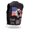 Gilet Jacket en cuir " Aigle / American Flag " pour Bikers Taille M 