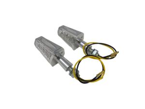 Highway Hawk Paire de Clignotants  à leds "Coffin Style" Chrome 