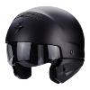 Casque modulable SCORPION EXO-COMBAT EVO SOLID  NOIR MAT  - HOMOLOGUE CE / Mâchoire amovible pour faire un Jet 