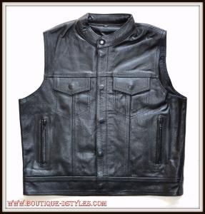 gilet cuir sons of anarchy col président