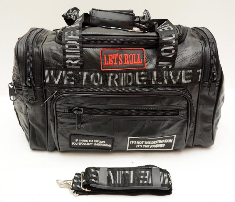 Sacoche en cuir pour sissibar Aigle live to ride ~ neuf moto custom rool bag 
