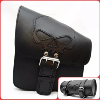 LOT DE 2 Sacoches :  trousse latérale en Cuir + Rool bag à outils  Tête de Mort / SKULL