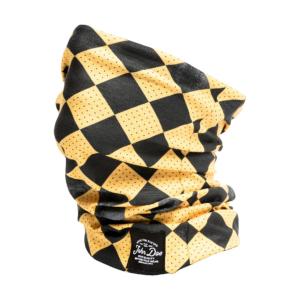 Tube Cache cou Scarf JOHN DOE RACE FLAG Damier Noir et Jaune 