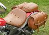 Made In Italie : Sacoche / valise latérale en cuir véritable couleur Marron Havane pour moto Indian Scout et Scout Sixty (droite ou gauche)