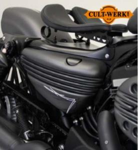 CULT-WERK : Carter latéraux style bobber Noir Mat ou brillant - Harley Sportster à partir de 2014