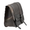 LEDRIE - Grosse Sacoche latérale en Cuir Marron pour moto custom (Coté droit ou gauche) 30 litres 