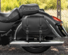 Made In Italie : Sacoche / valise latérale en cuir véritable couleur Noir pour moto Indian Chief & Chieftain (droite ou gauche)