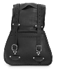Made In Italie : Sacoche / valise latérale en cuir véritable couleur Noir pour moto Indian Scout Bobber , Scout Bobber Twenty et Scout Bobber Sixty (droite ou gauche)