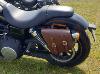 Sacoche sac trousse latérale en Cuir pour moto Couleur MARRON 