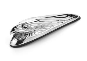 Highway Hawk Ornement / Figurine Moto " Tête d'aigle " longueur 17cm couleur chrome