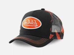 VON DUTCH casquette cap hat adulte réglable noir orange 993372