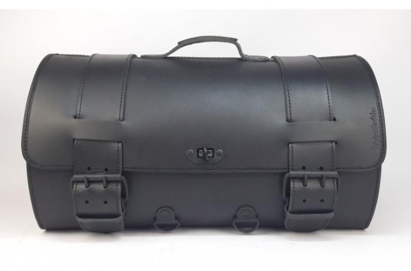 Sac De Selle Moto En Cuir Véritable Bleu - Dimensions 10x13x4 Pouces - Avec Sangles De Fixation Et Portefeuille