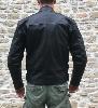 * Sur Commande & sur Mesure * Blouson en Cuir Noir (ref 0402A)