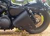 LEDRIE - Sacoche latérale en cuir  véritable Noir pour Harley Sportster (ou rigide coté droit)